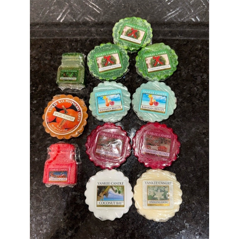 Yankee Candle Wax Melt Tarts Lot of‎ 12 Assorted Scents Some Retired